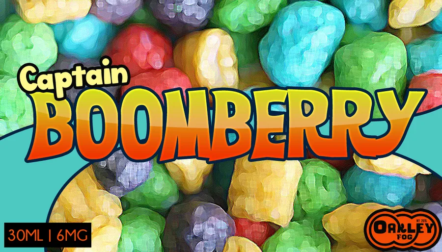 Captain Boomberry product label design